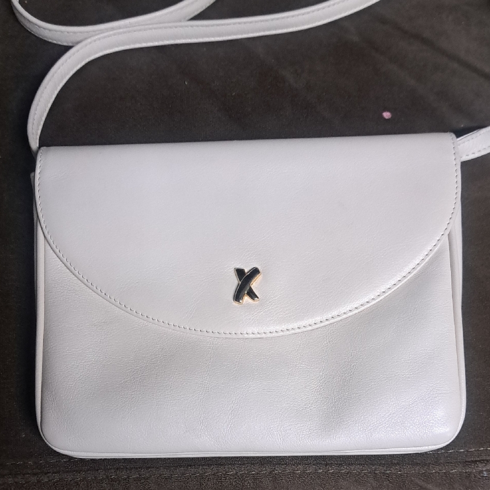 Paloma Picasso White Crossbody Bag with Minimalist Charm
